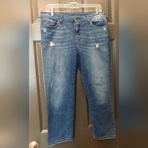 Michael Kors Crop Distressed Jeans
